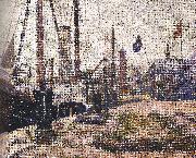 Georges Seurat The Maria at Honfleur painting